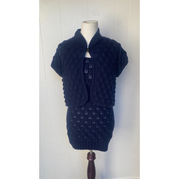 Carolina Herrera Cashmere Sleeveless Long Sweater Shrug Cardigan Set - Picture 1 of 9